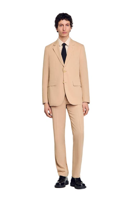 Sandro Suit Jacket In Nut