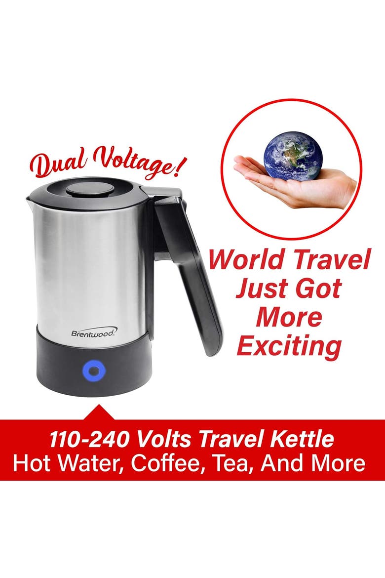 Electric Travel Kettle, Alternate, color, Silver