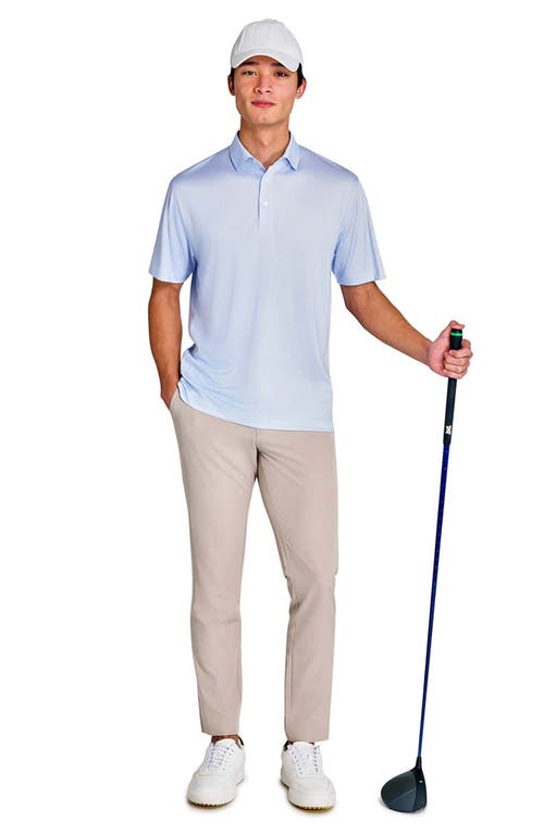 Construct Flower Chain Polo In White/blue