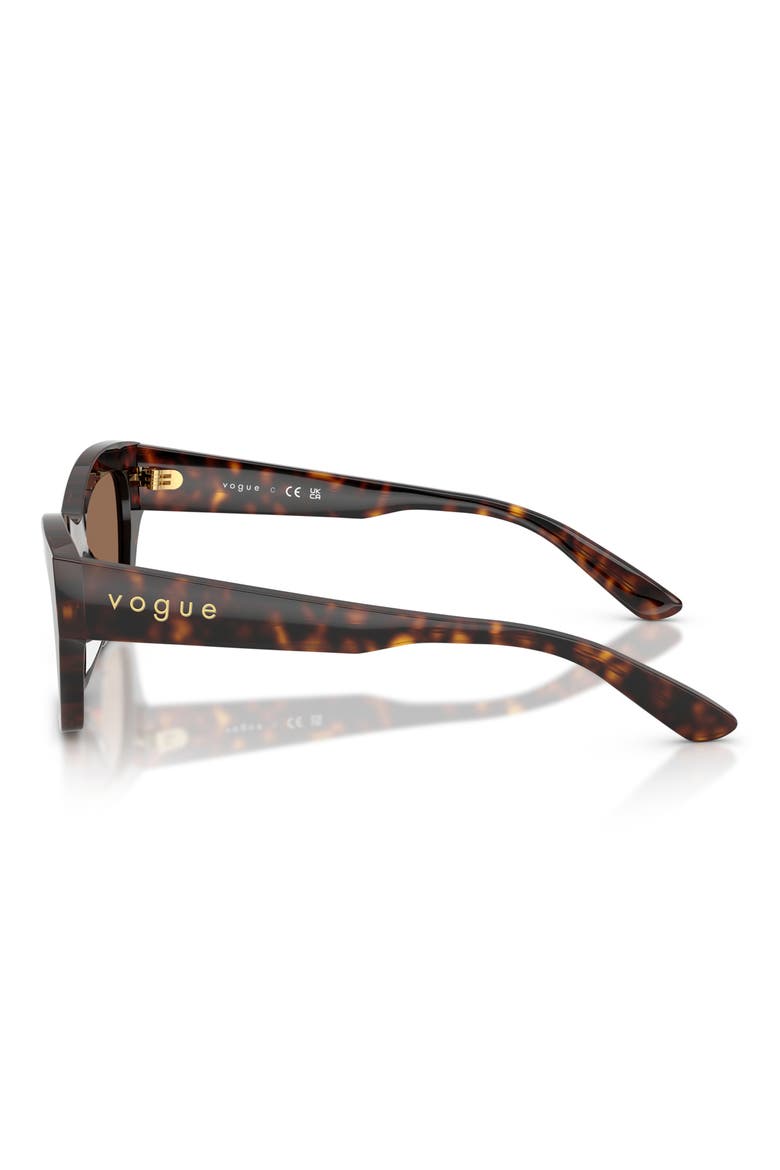 VO5658SU 53mm Butterfly Sunglasses, Alternate, color, DARK HAVANA / DARK BROWN
