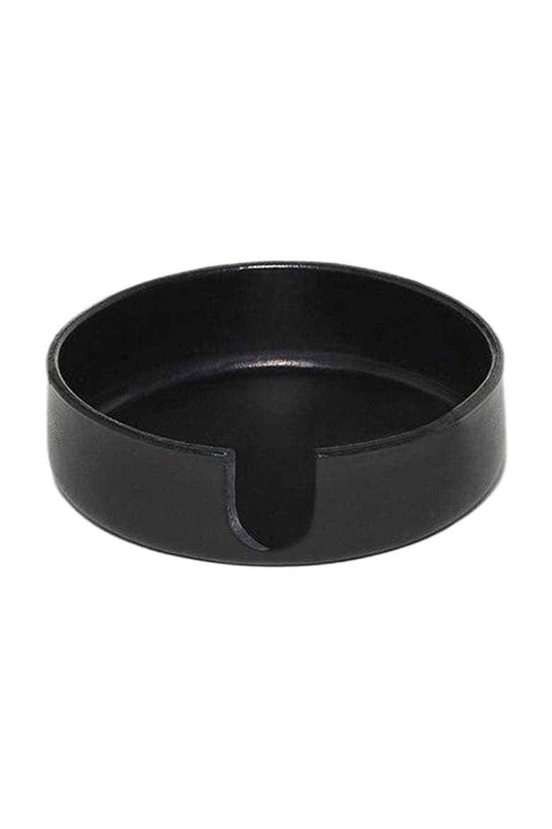 Kobon Leather Round Tray, Main, color, Black