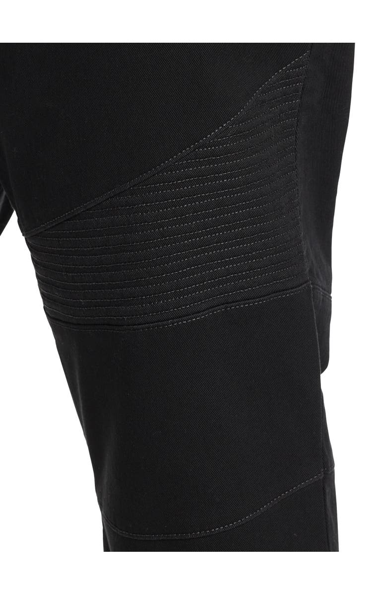 True Nation by DXL Black Moto Tapered-Fit Jeans, Alternate, color, 