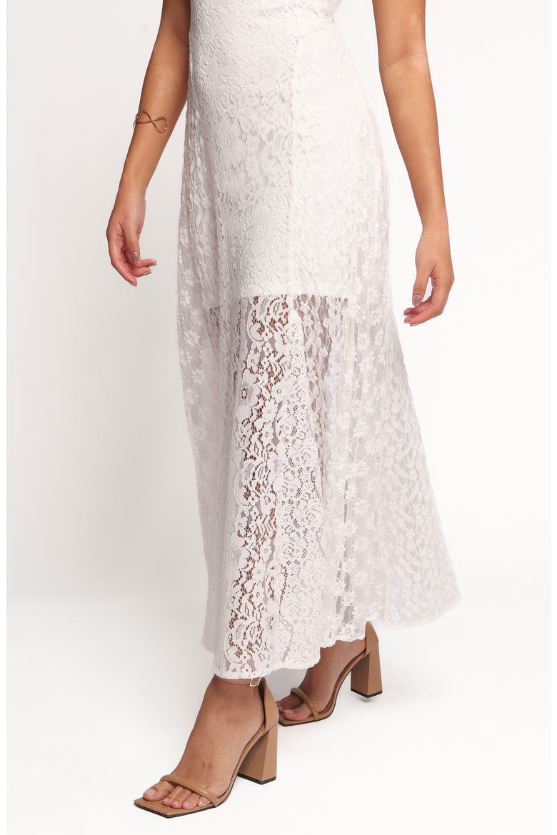 Varia Lace Sleeveless Maxi Dress, Alternate, color, WHITE