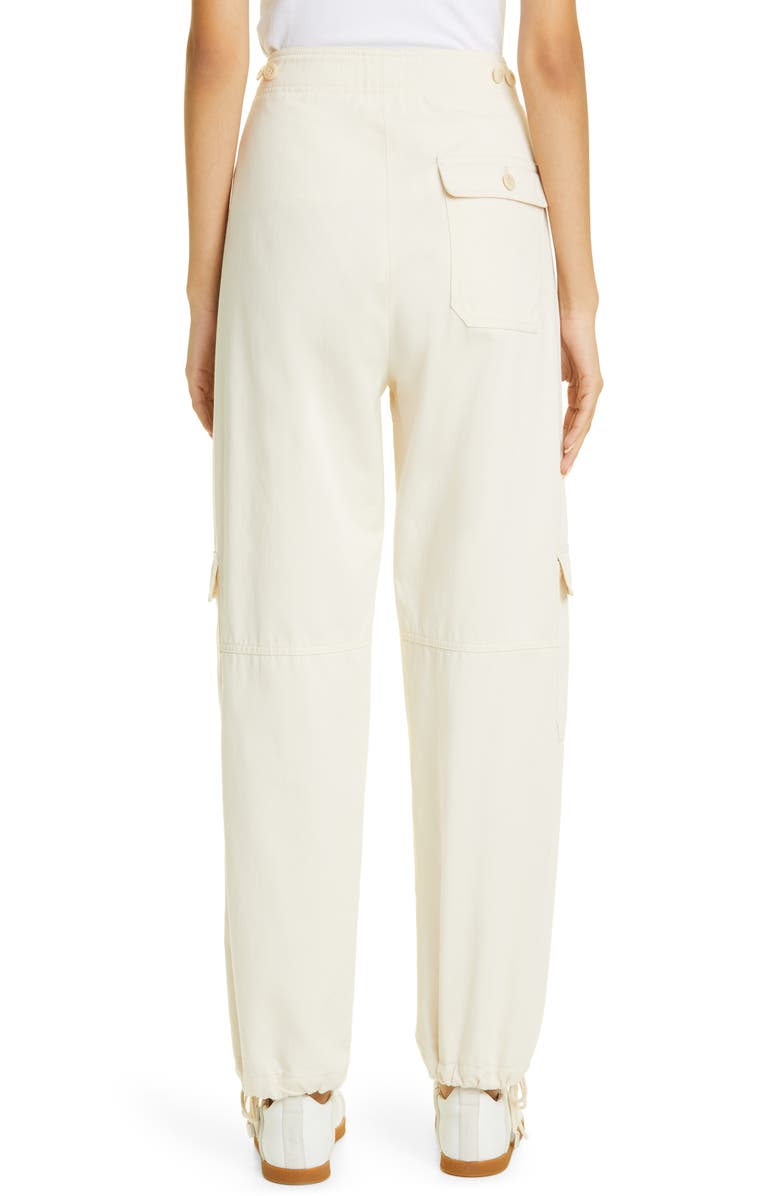 TOTEME High Waist Organic Cotton Cargo Trousers, Alternate, color, 