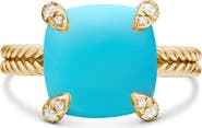 David Yurman Châtelaine® Turquoise, Diamond & 18K Gold Ring
