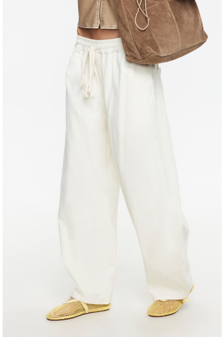 Out of Office Cotton Drawstring Pants, Alternate, color, SAND
