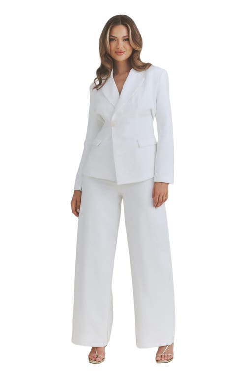 Six Stories Blake Tailored Wide Leg Pants in White  product