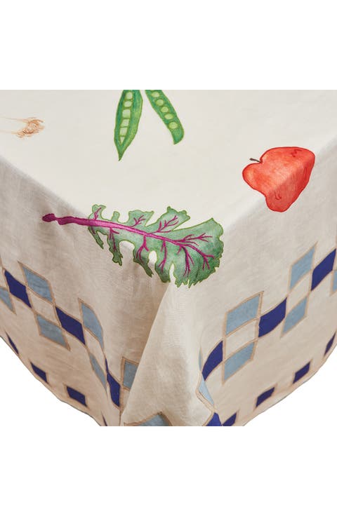 Still Life Long Linen Tablecloth