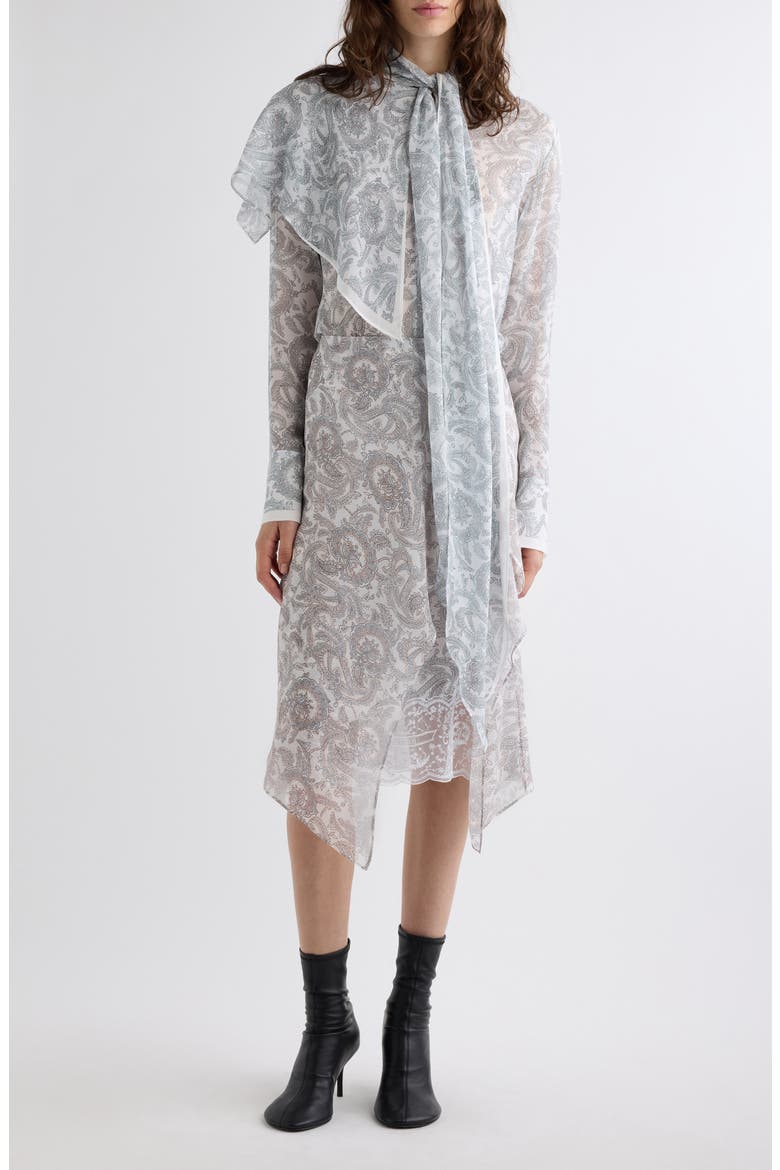 Senelle Paisley Silk Shirt, Alternate, color, LIGHT BLUE/ BEIGE