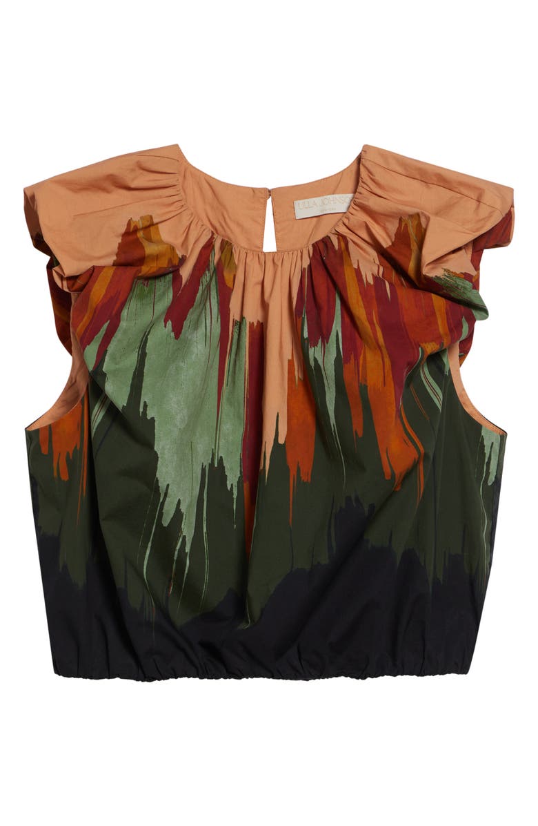Ulla Johnson Gracie Cotton Crop Top, Alternate, color, Agate