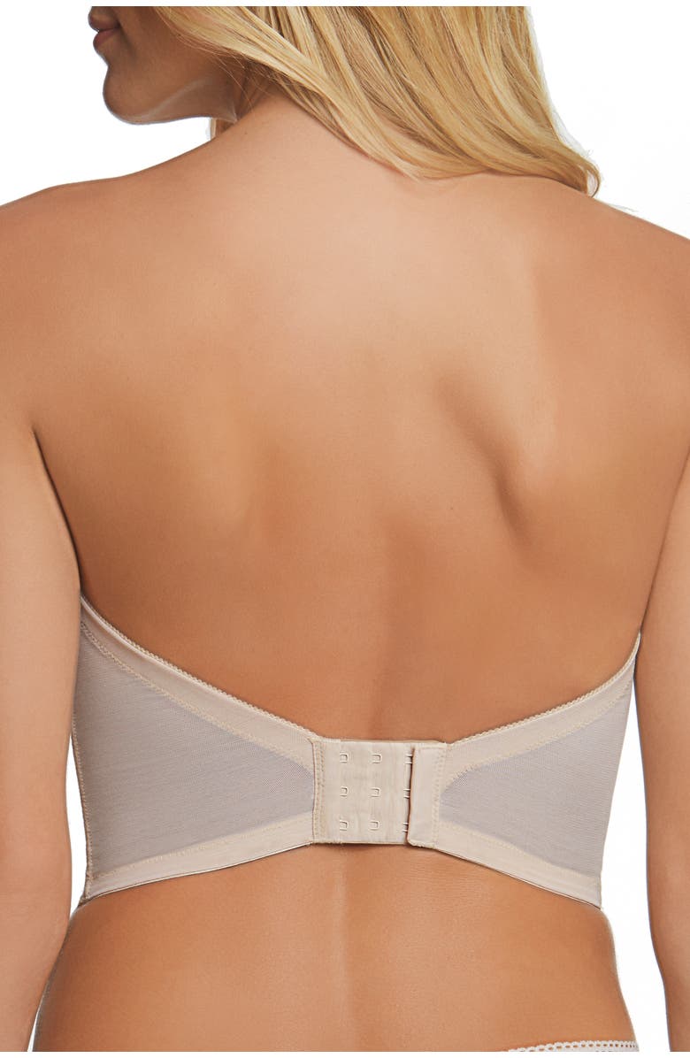 Dominique Intimates Tayler Ultra Low Back Strapless Lace Bra, Alternate, color, Latte