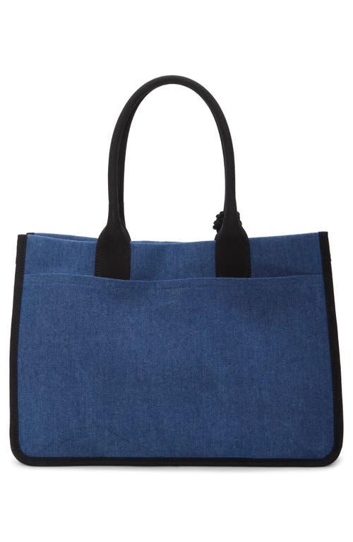 Vince Camuto Orla Denim Tote In Blue
