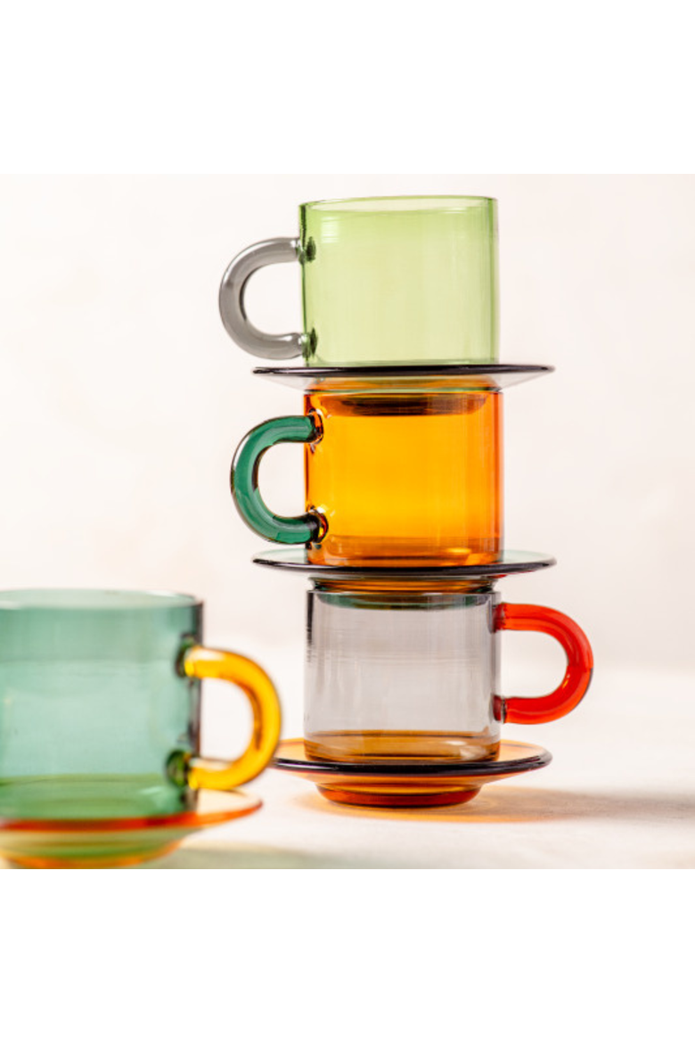 Niko Glass Mug, Alternate, color, Green
