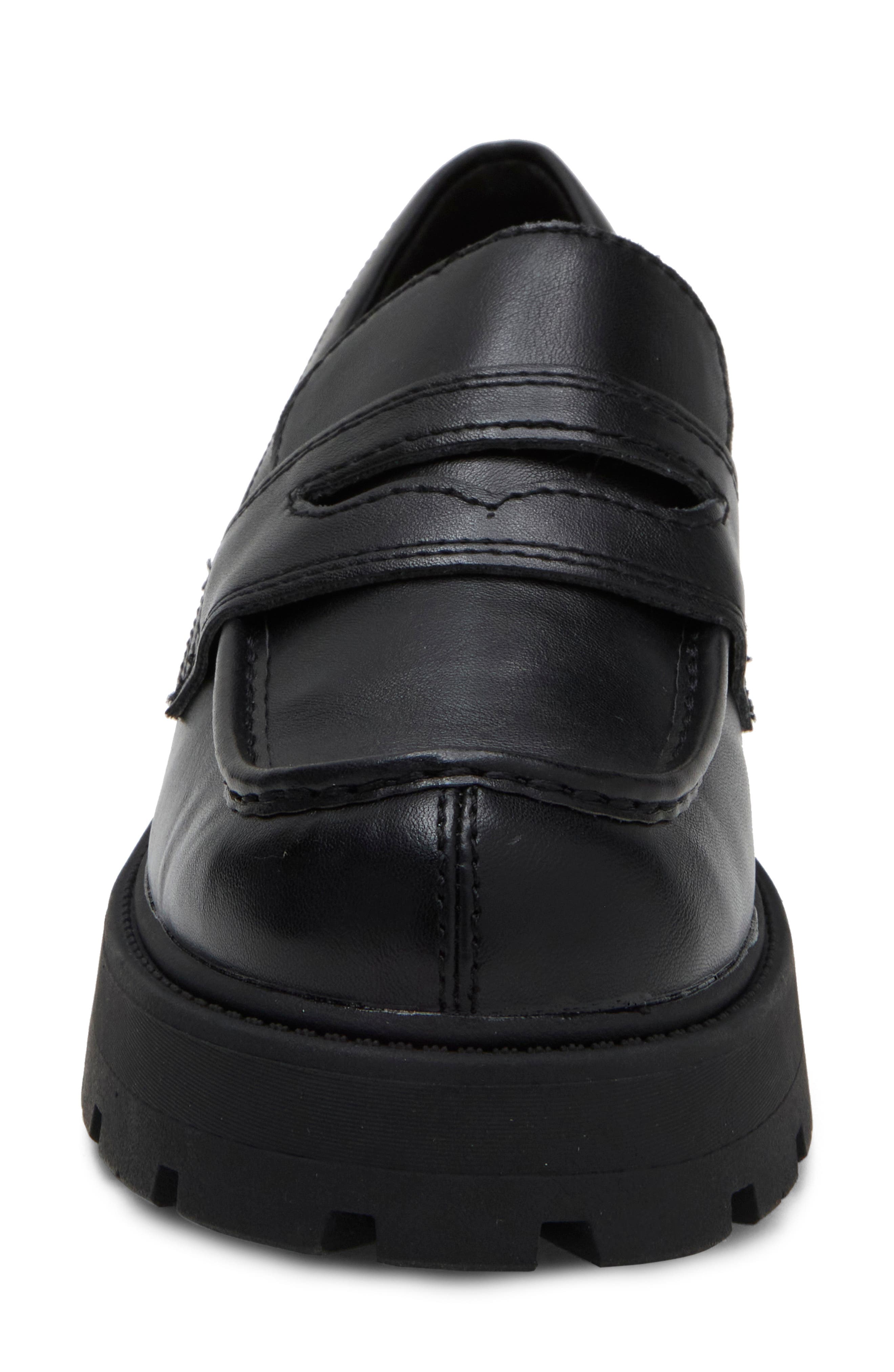 Leannah Platform Penny Loafer, Alternate, color, BLACK