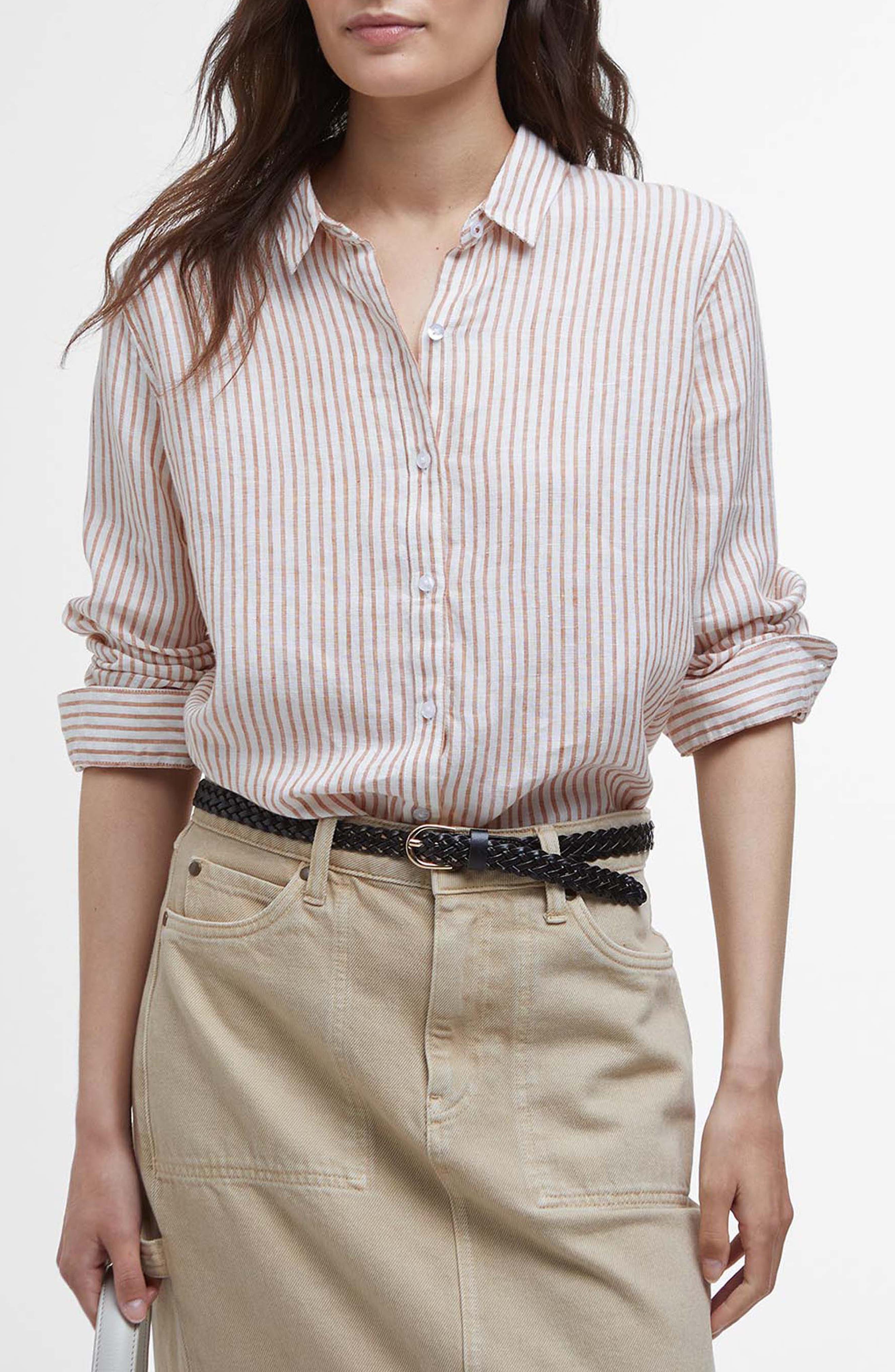 Barbour Marine Stripe Linen Shirt