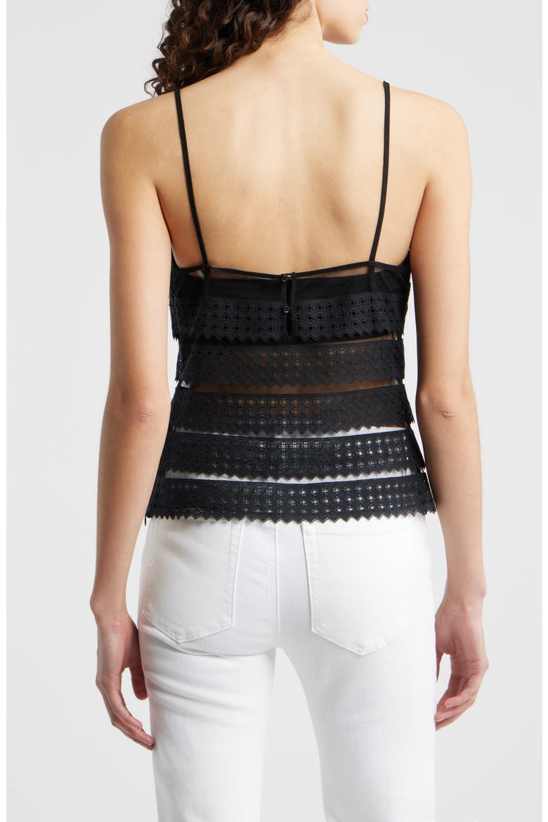 The Lattice Crochet Camisole, Alternate, color, BLACK
