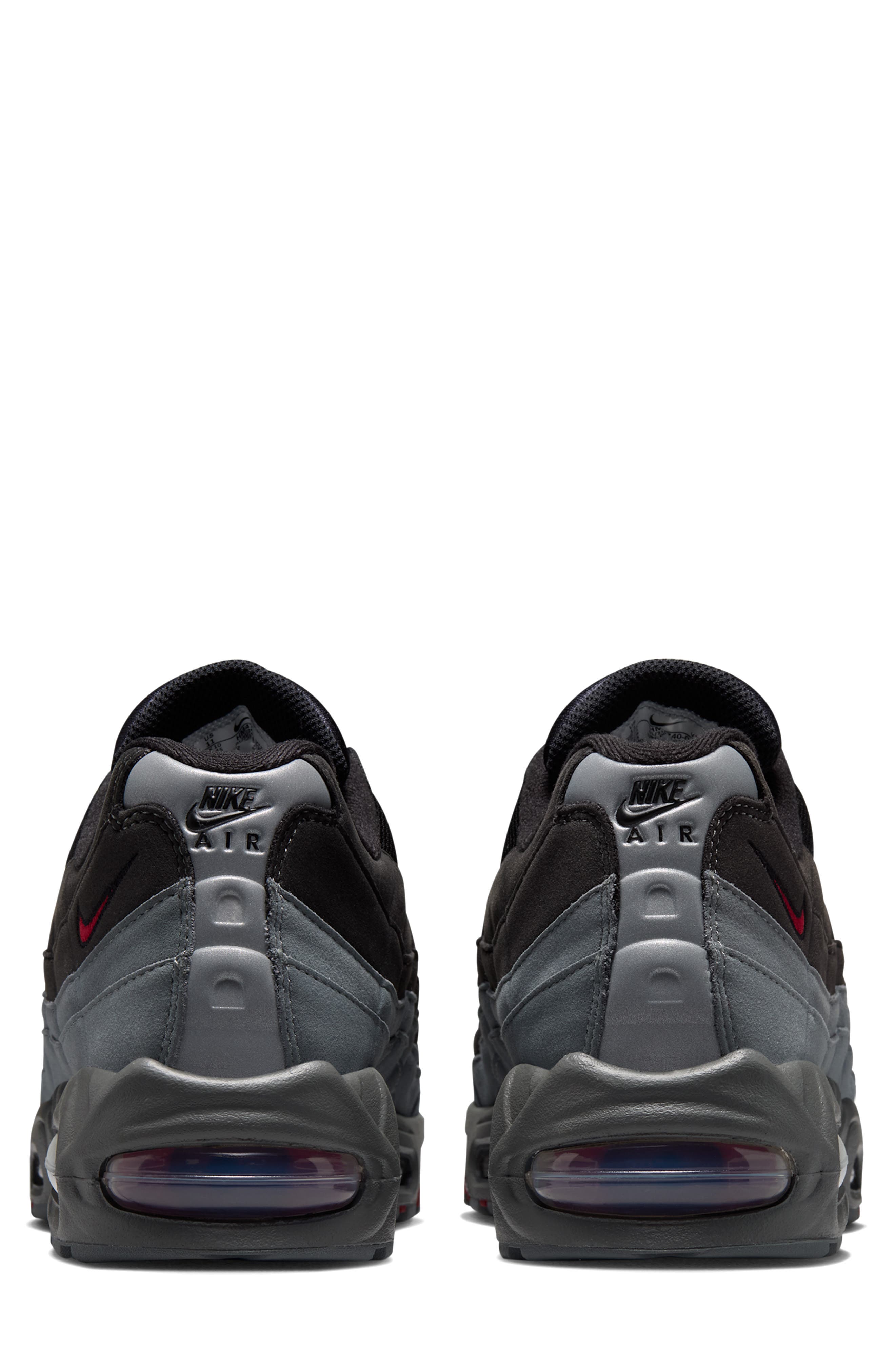 Air Max 95 Sneaker, Alternate, color, BLACK/ TOUGH RED