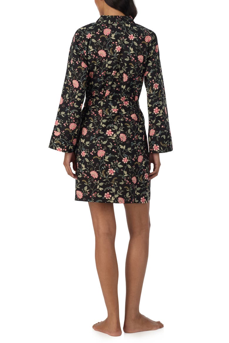 Floral Short Robe, Alternate, color, BLACK GRID FLOWER