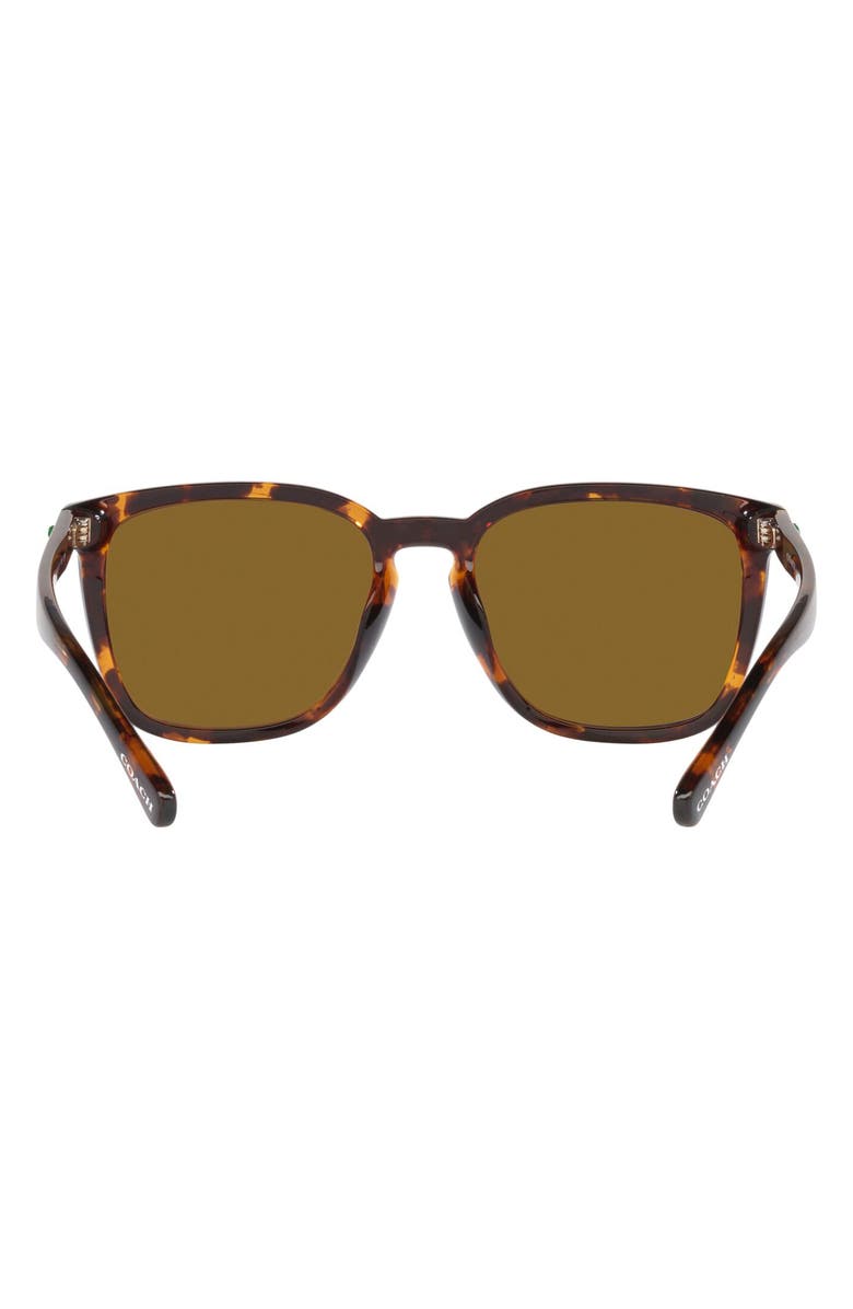 COACH 56mm Polarized Square Sunglasses, Alternate, color, 