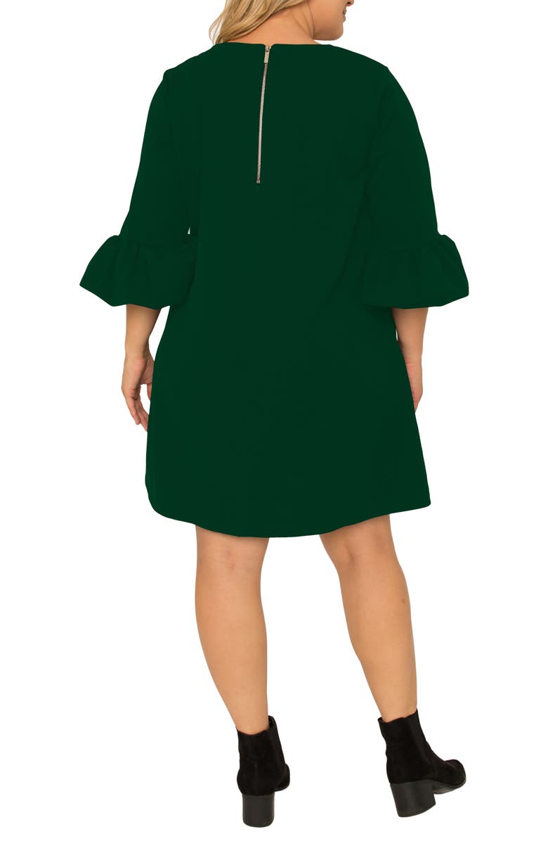 Standards & Practices Stella Crepe Knit Dress, Alternate, color, Hunter Green