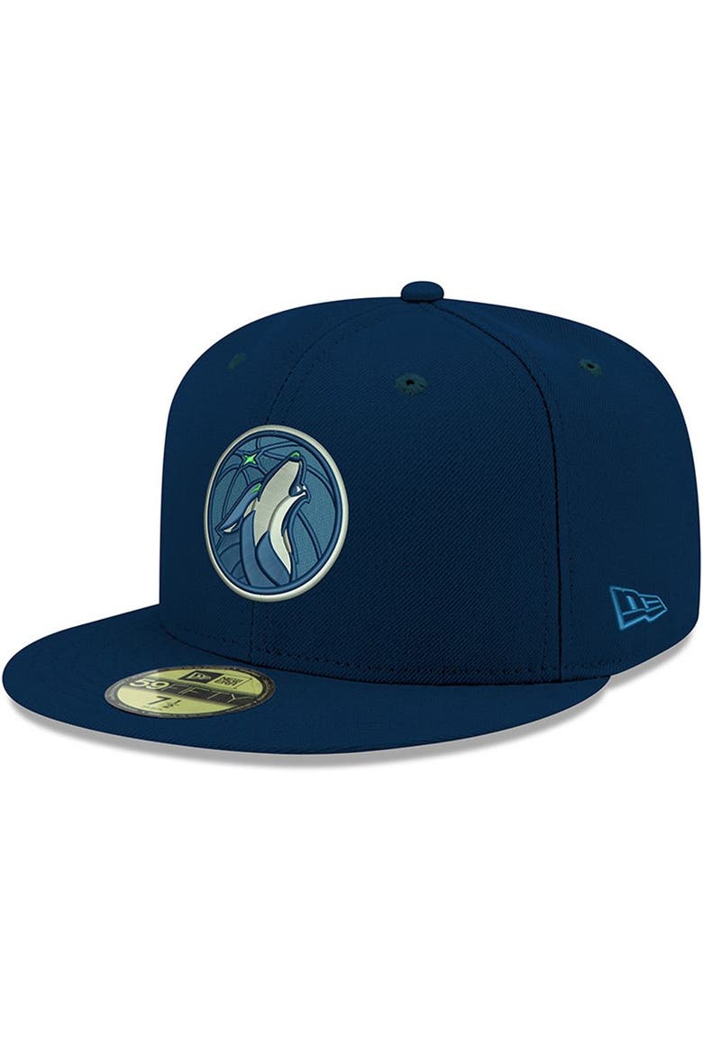 Youth New Era Navy Minnesota Timberwolves Official Team Color 59FIFTY Fitted Hat, Main, color, Navy