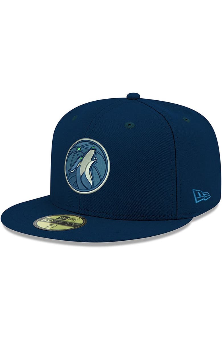 New Era Youth New Era Navy Minnesota Timberwolves Official Team Color 59FIFTY Fitted Hat, Main, color, Navy