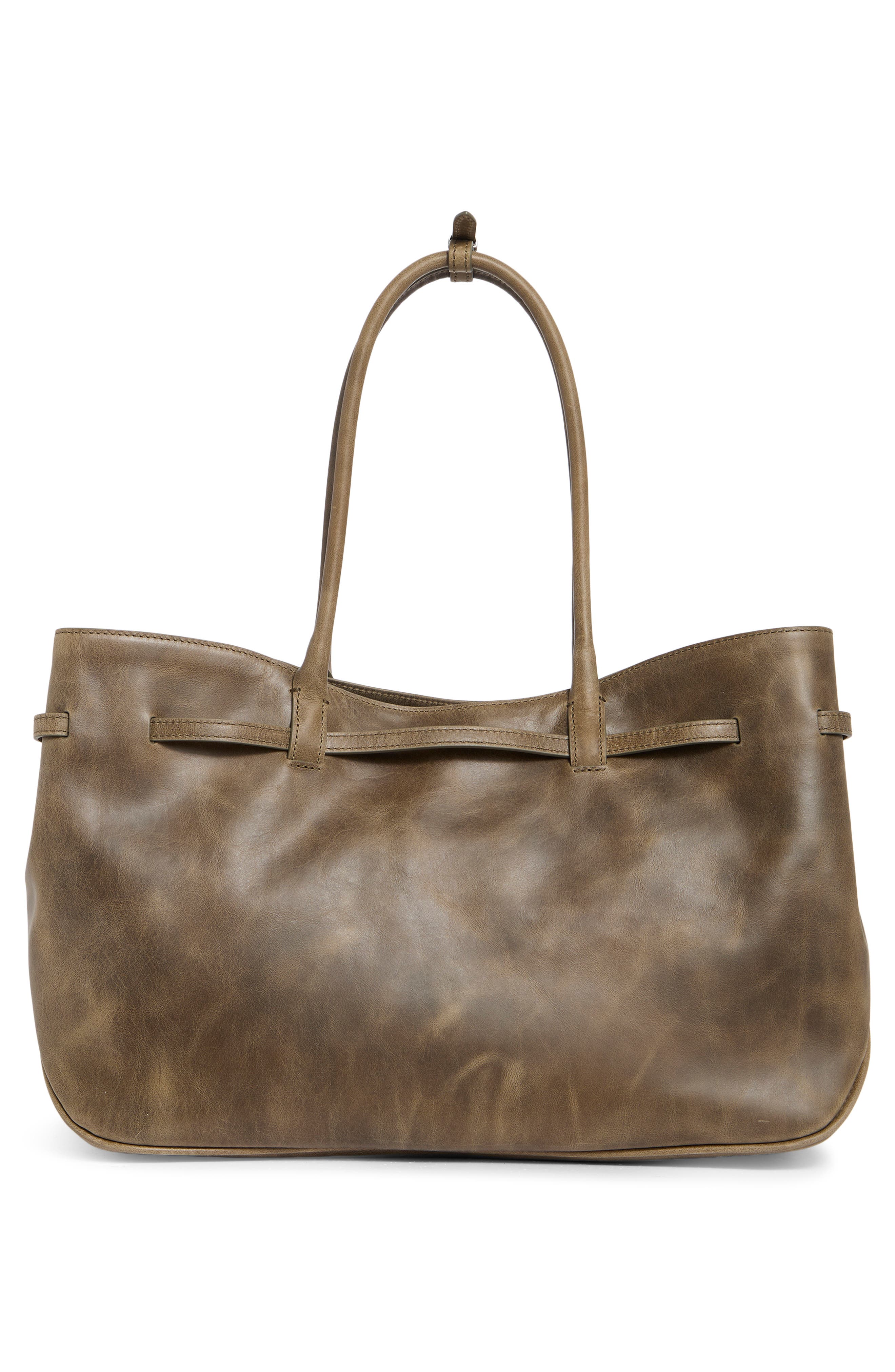 MARGESHERWOOD Grandma Large Buckle Suede Shoulder Bag, Alternate, color, Etoffe Pull-Up