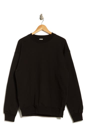 Hanes Ultimate Crewneck Sweatshirt In Black
