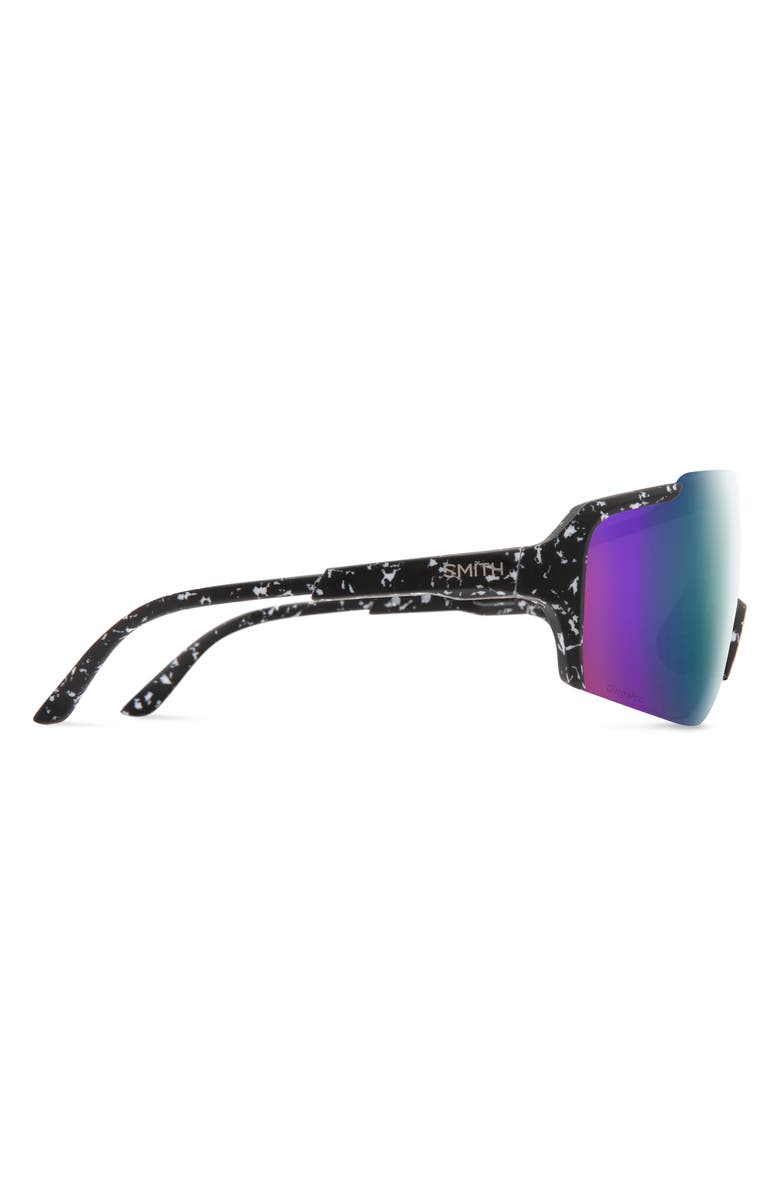 Smith Flywheel 130mm ChromaPop<sup>™</sup> Shield Sunglasses, Alternate, color, Matte Black Marble / Violet
