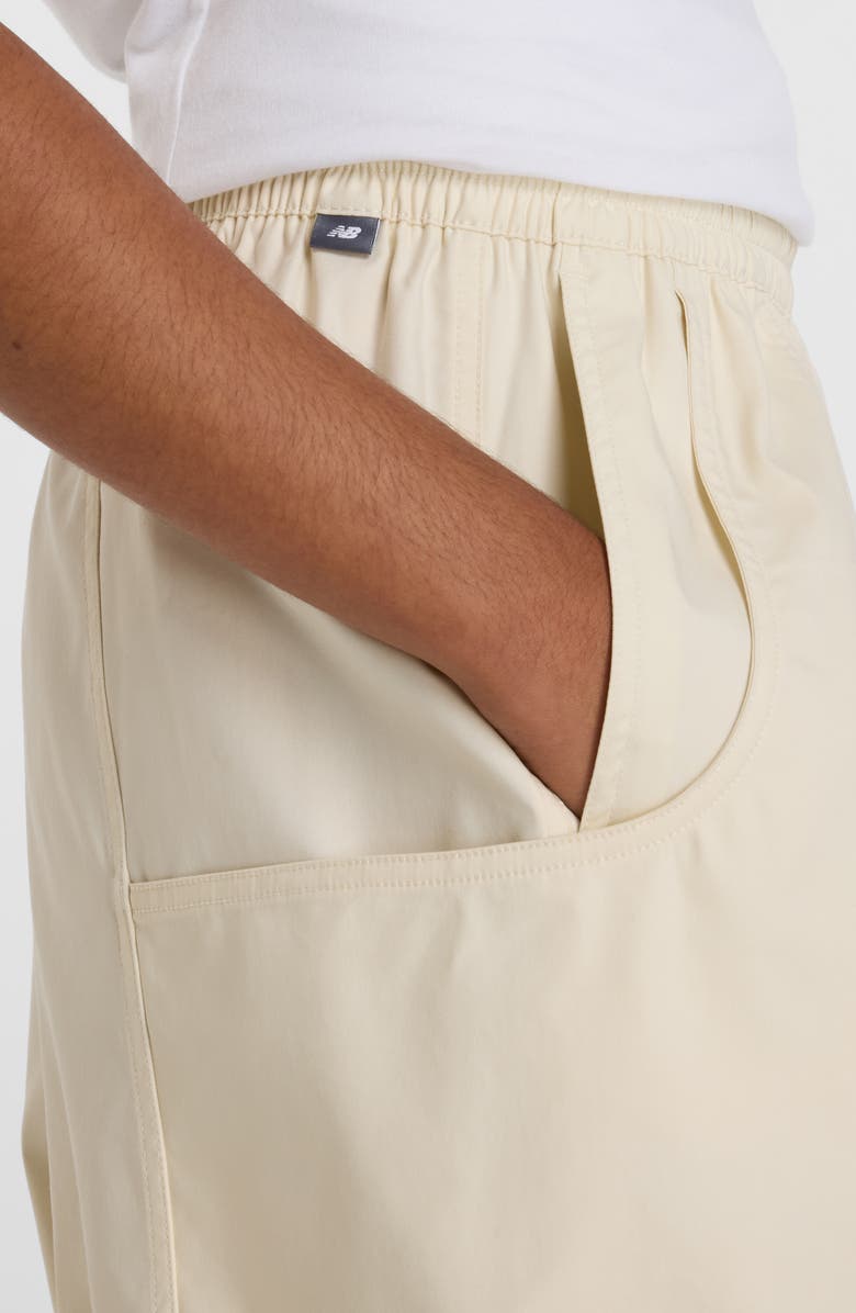 New Balance Crop Stretch Twill Utility Pants, Alternate, color, Beige
