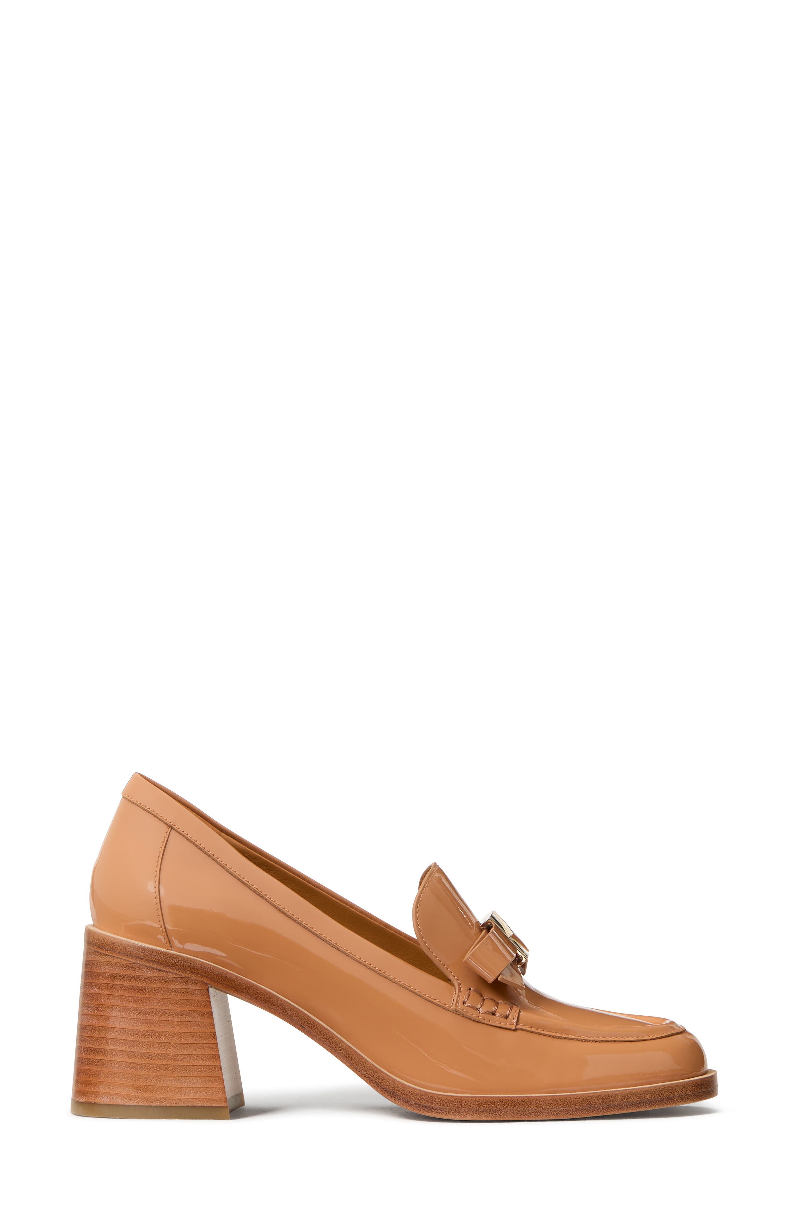 Kate Spade New York deco bow loafer pump, Alternate, color, Biscotti