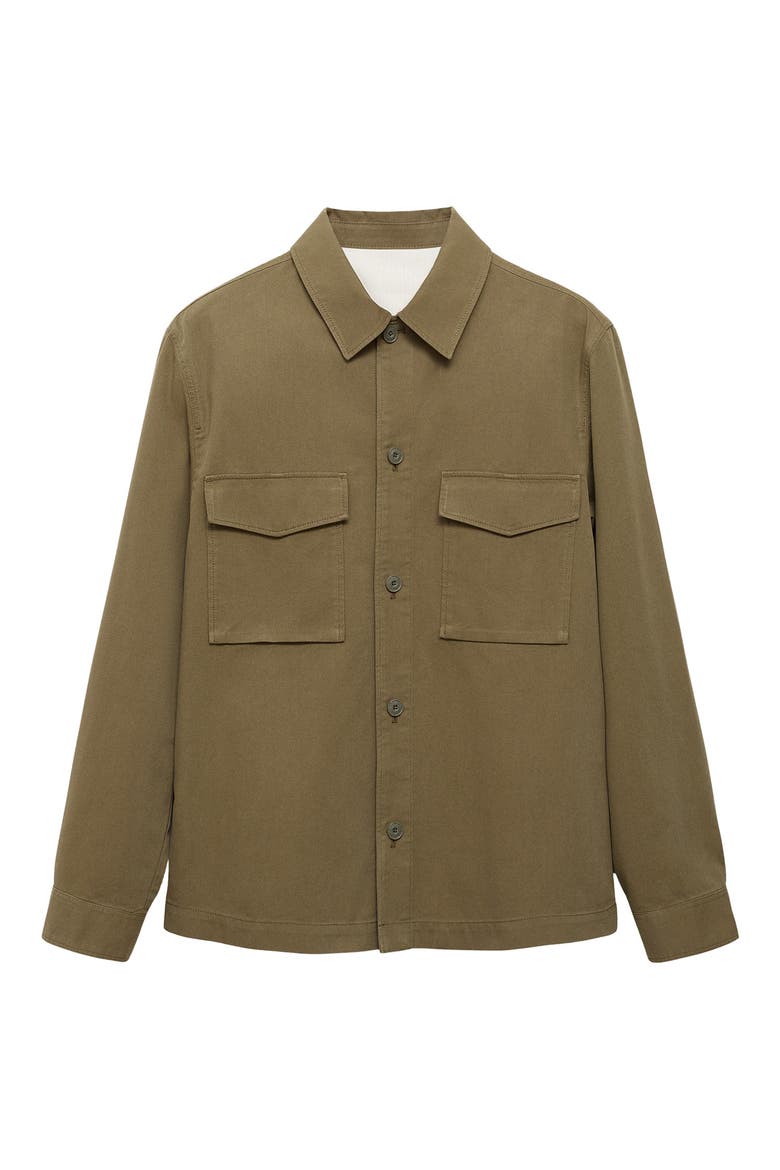 Regular Fit Lyocell & Cotton Jacket, Alternate, color, KHAKI GREEN