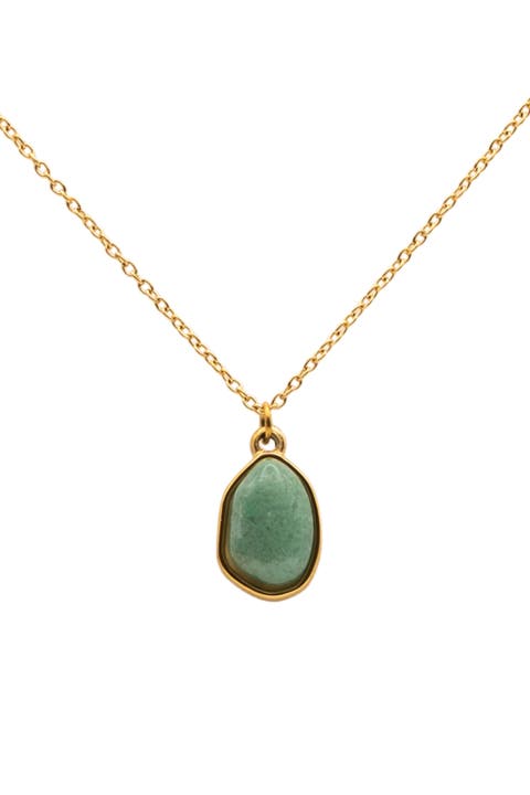 Puzzle Pebble Jade Stone Pendant Necklace