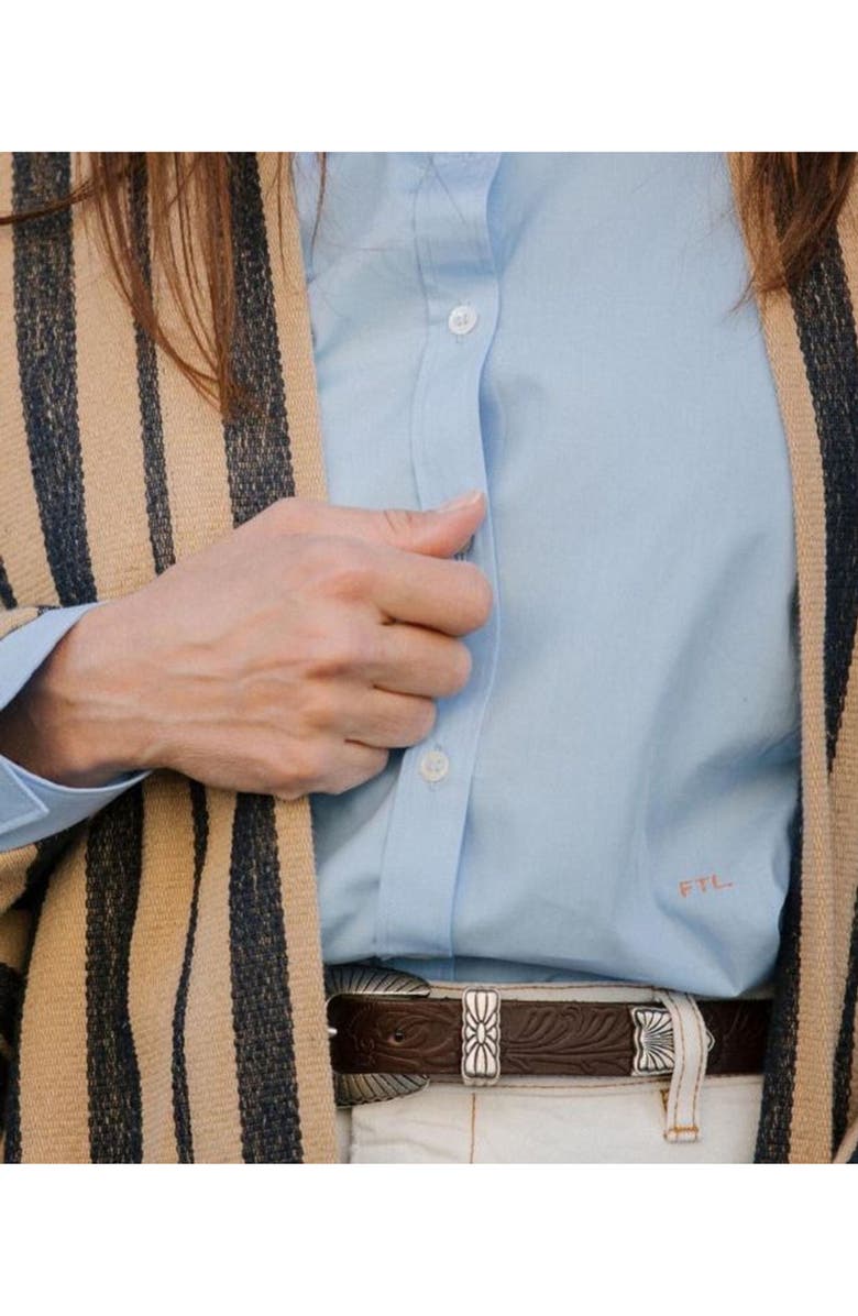 Fortela Catherine Cotton Shirt, Alternate, color, Light Blue