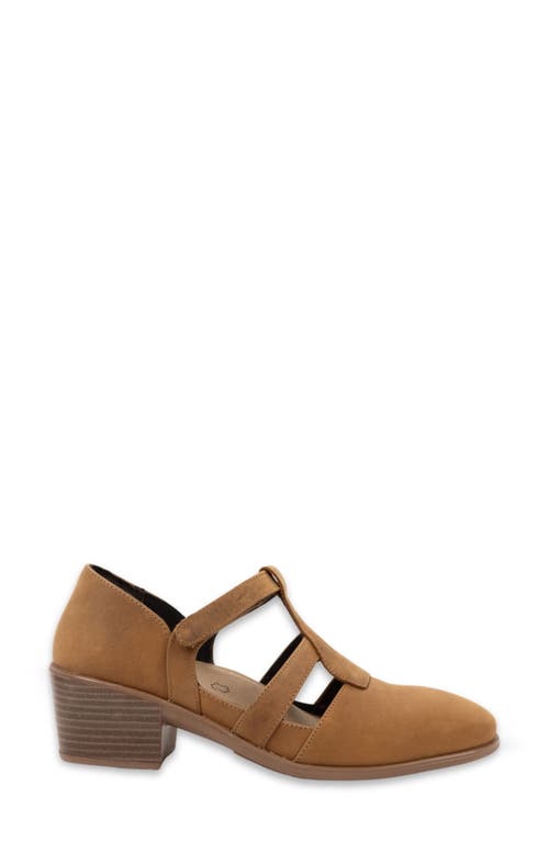 Naot Authentic T-strap Pump In Brown