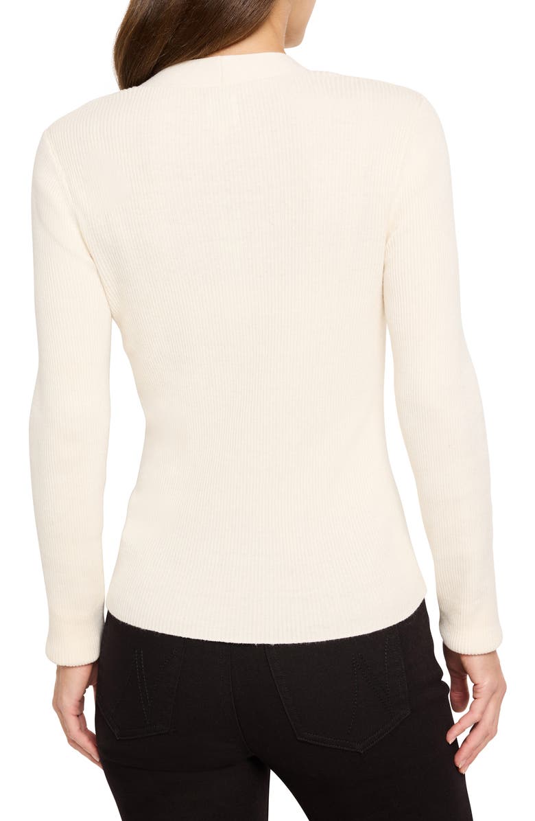 NIC+ZOE Toggle Accent Rib Cardigan, Alternate, color, Classic Cream