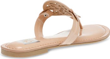Gotie Laser Cut Studded Thong Sandal