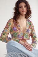 NASTY GAL Star And Heart Embellished Crop Jacket