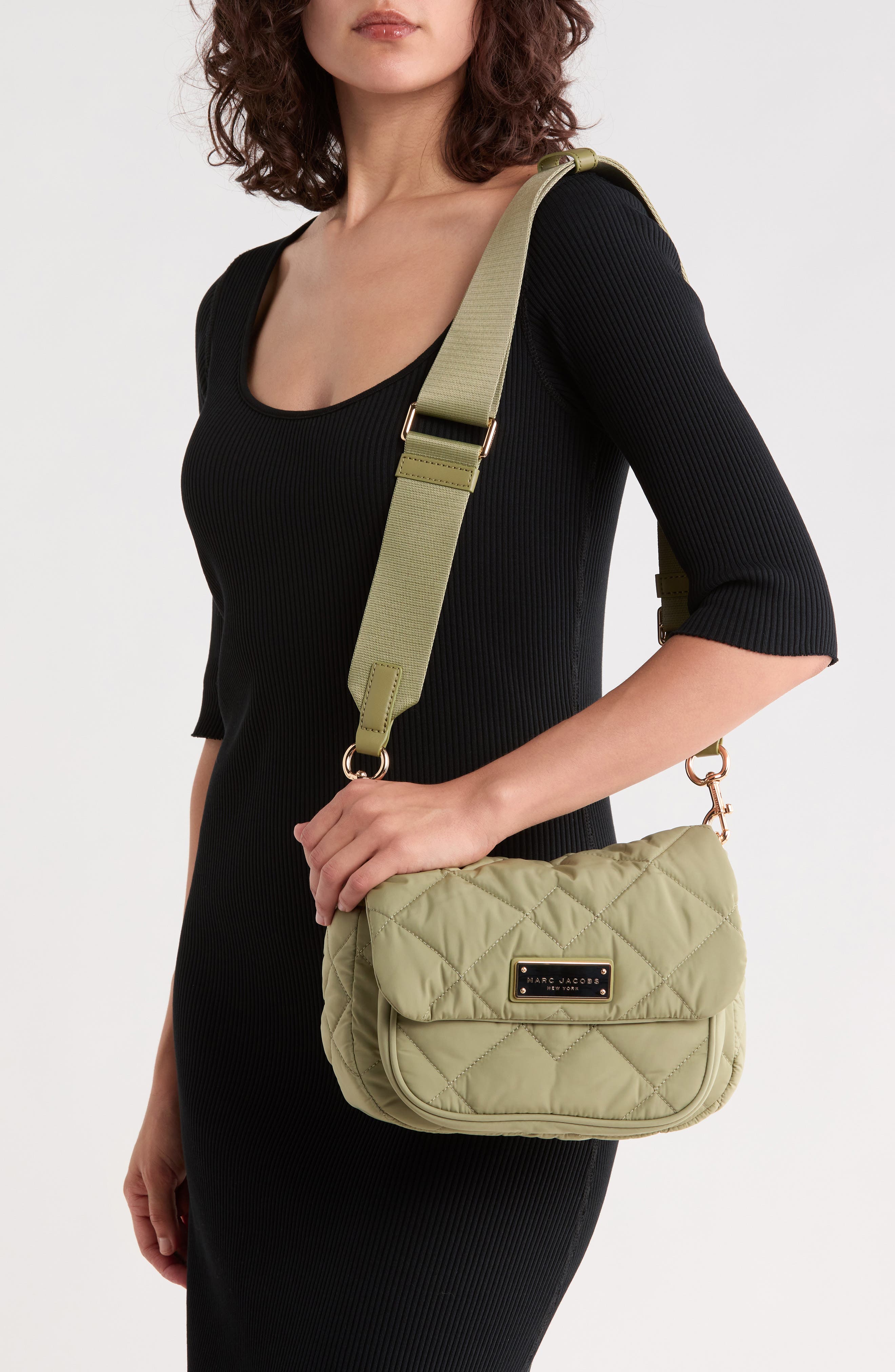 Quilted Nylon Utility Messenger Bag, Alternate, color, REED