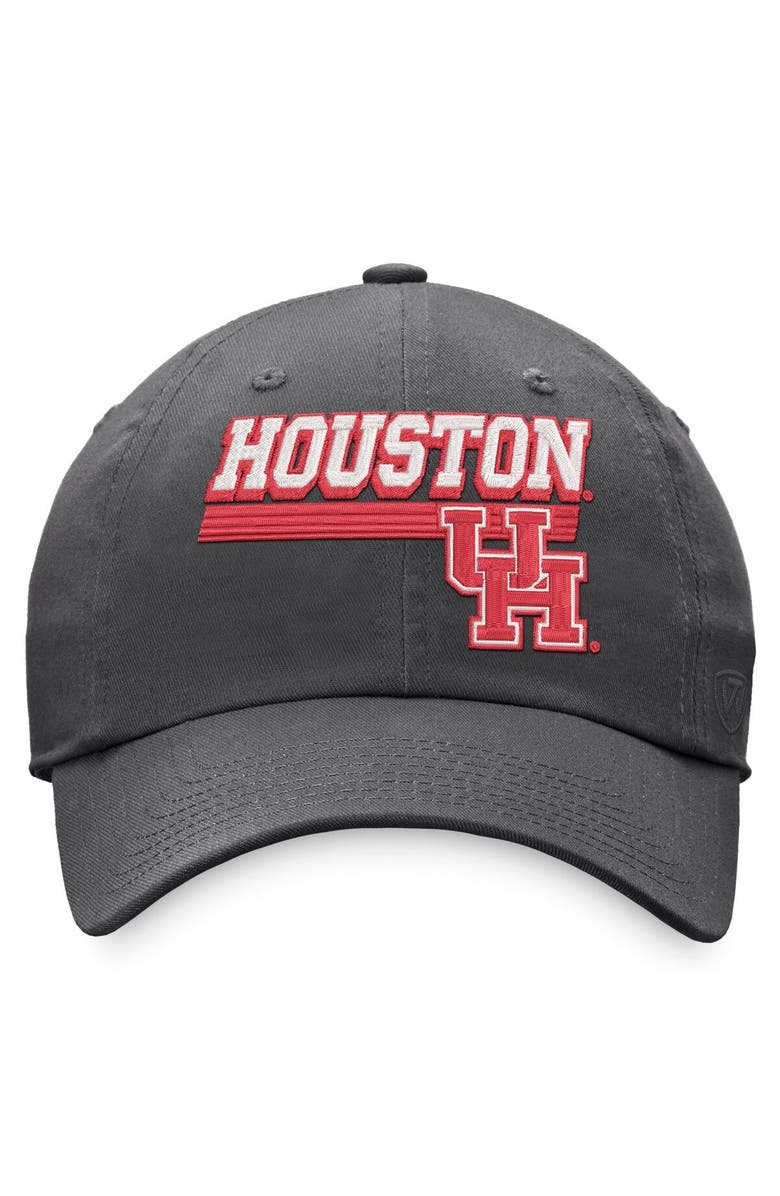 TOP OF THE WORLD Men's Top of the World Charcoal Houston Cougars Slice Adjustable Hat, Alternate, color,