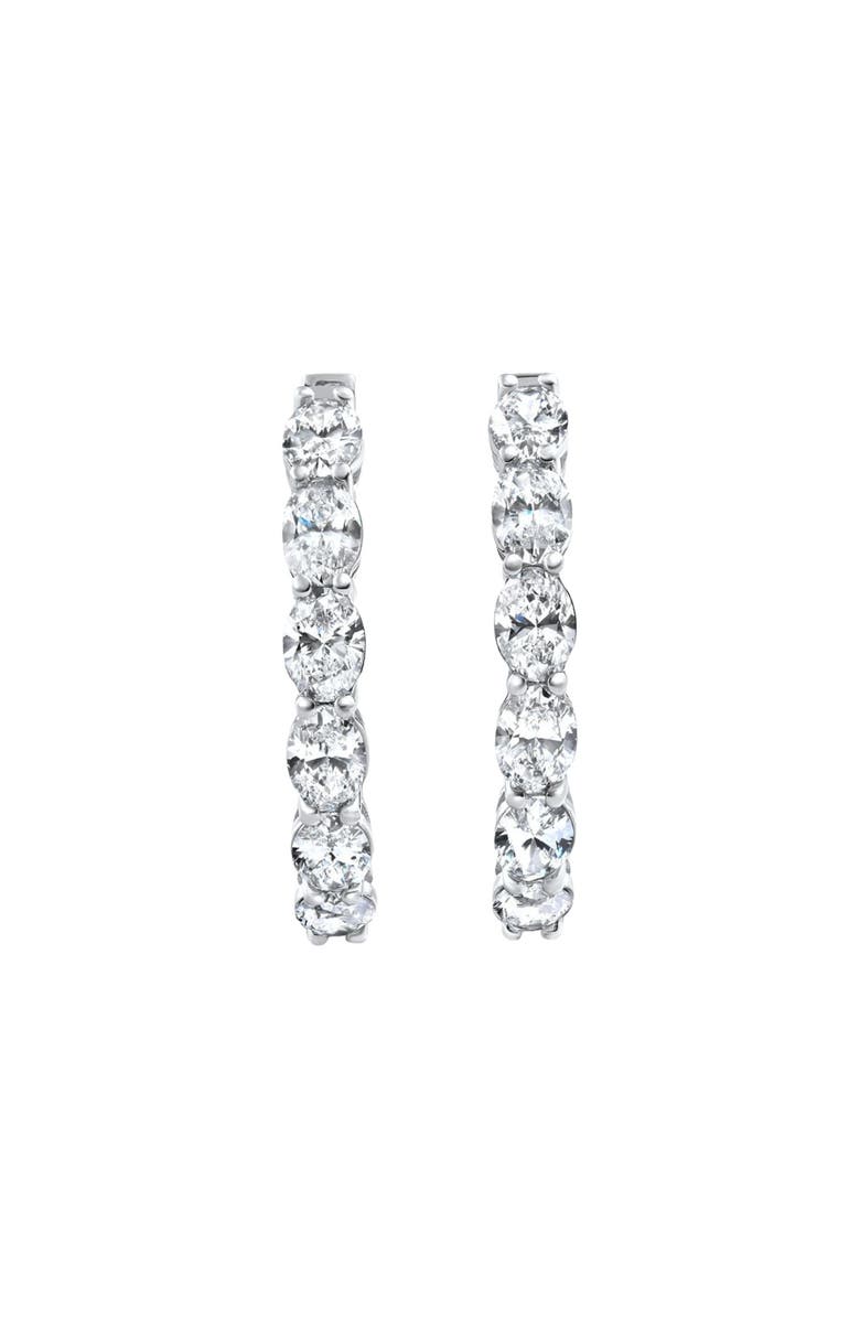 Bliss Diamond 6.22Ct Oval Diamond Hoops 14k Gold 1.25" Tall 12 Grams Lab Grown, Alternate, color,