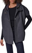 Donna Karan New York Double Face Cape Coat with Detachable Hood