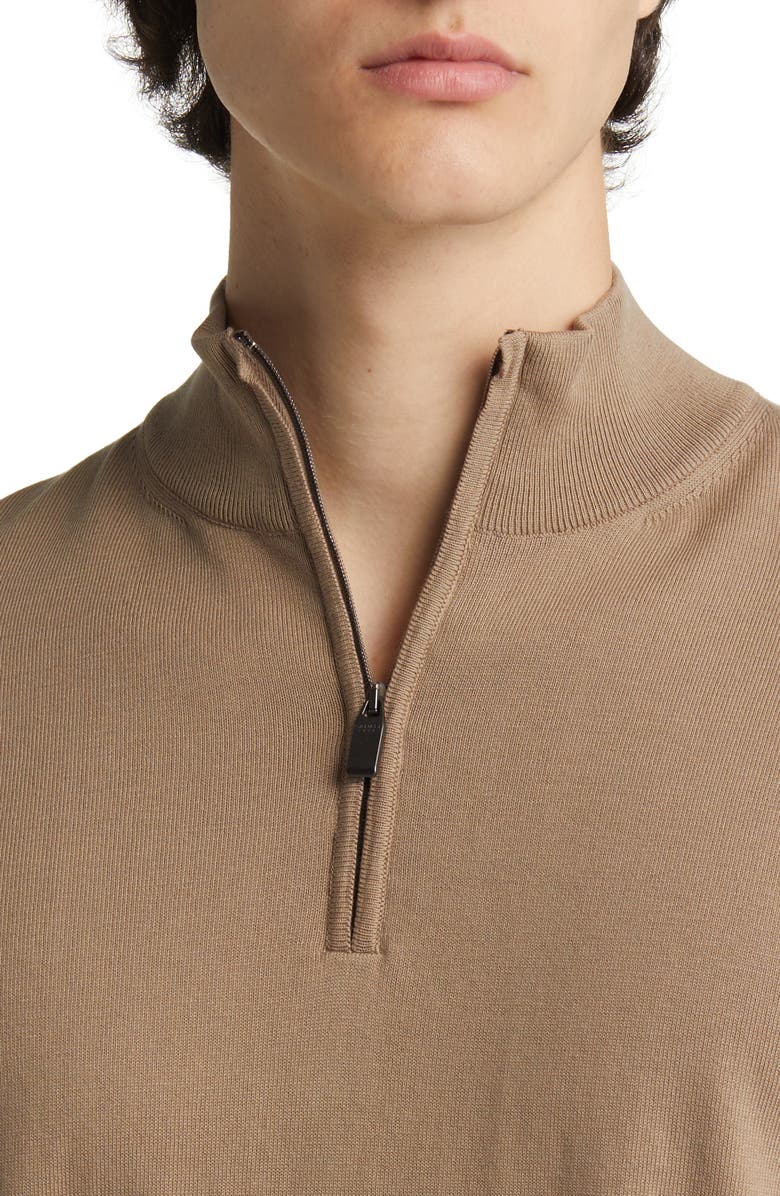 Canali Quarter Zip Mock Neck Sweater, Alternate, color, 