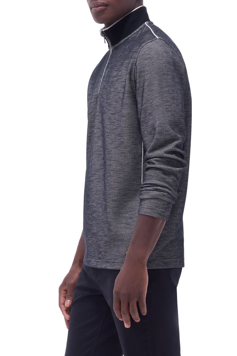 Quarter Zip Performance Pullover, Alternate, color, BLACK