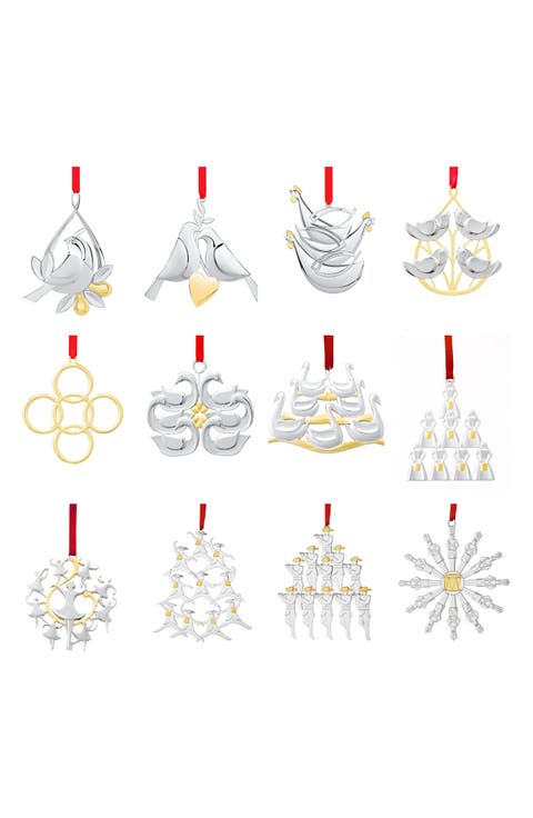 12 Days of Christmas Ornament Set