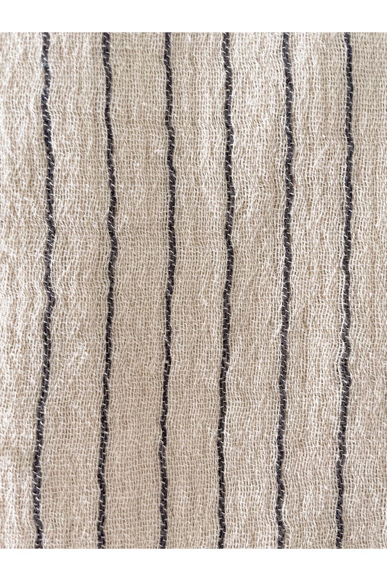 Striped Turkish Cotton Crinkled Throw, Alternate, color, Beige