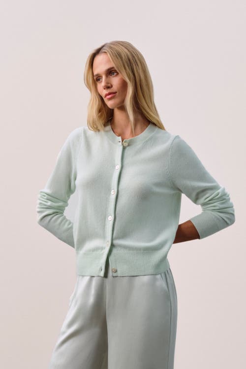 NAKED CASHMERE JAYLA BUTTON-UP CASHMERE CARDIGAN in Jadite at Nordstrom, Size Small