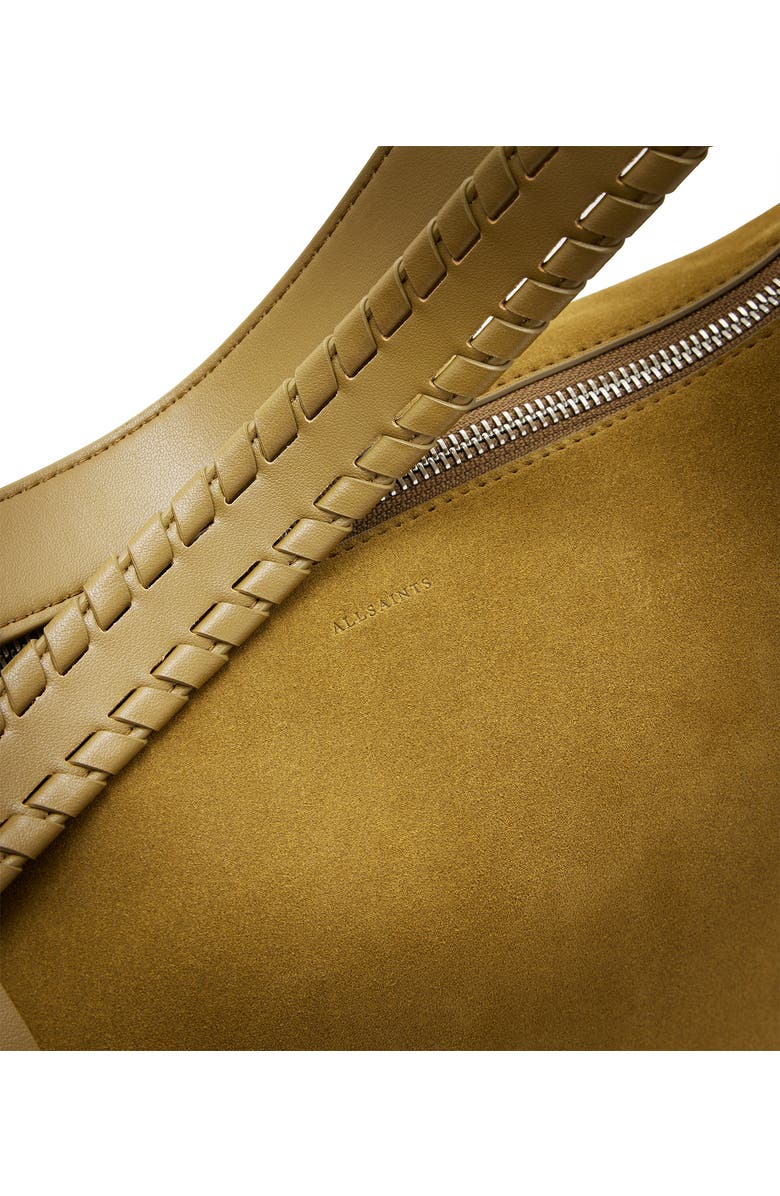 AllSaints Kita Suede Messenger Crossbody Bag, Alternate, color,