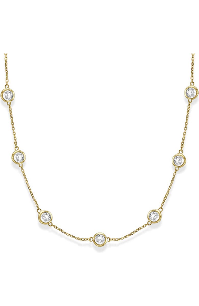 ALLUREZ Lab Diamonds By The Yard Station Necklace 14k, Main, color, Yellow Gold