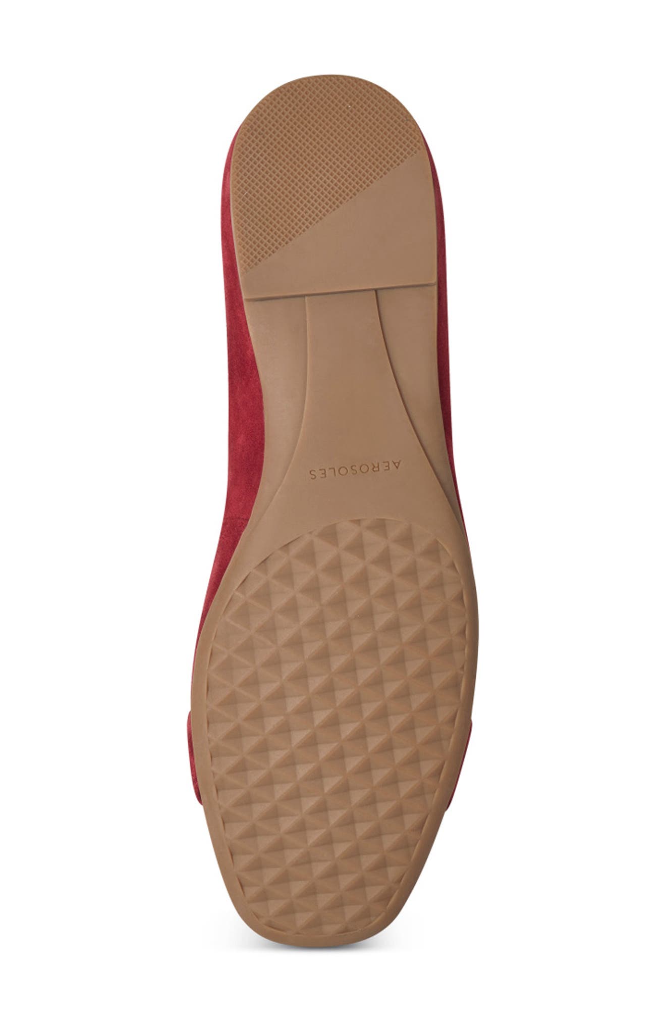 Candice Chain Flat, Alternate, color, RED SUEDE